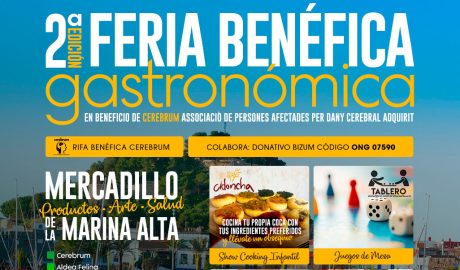 Dénia acogerá el 19 de abril la segunda feria de gastronomía, artesanía y salud a beneficio de Cerebrum